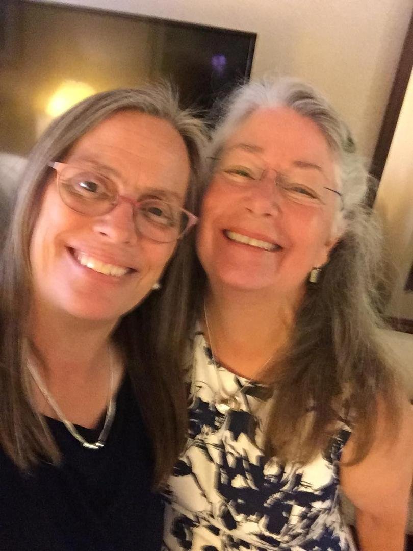 Peggy Heath Ogilvy and Nancy Prisk at Willy and Nina's Wedding.