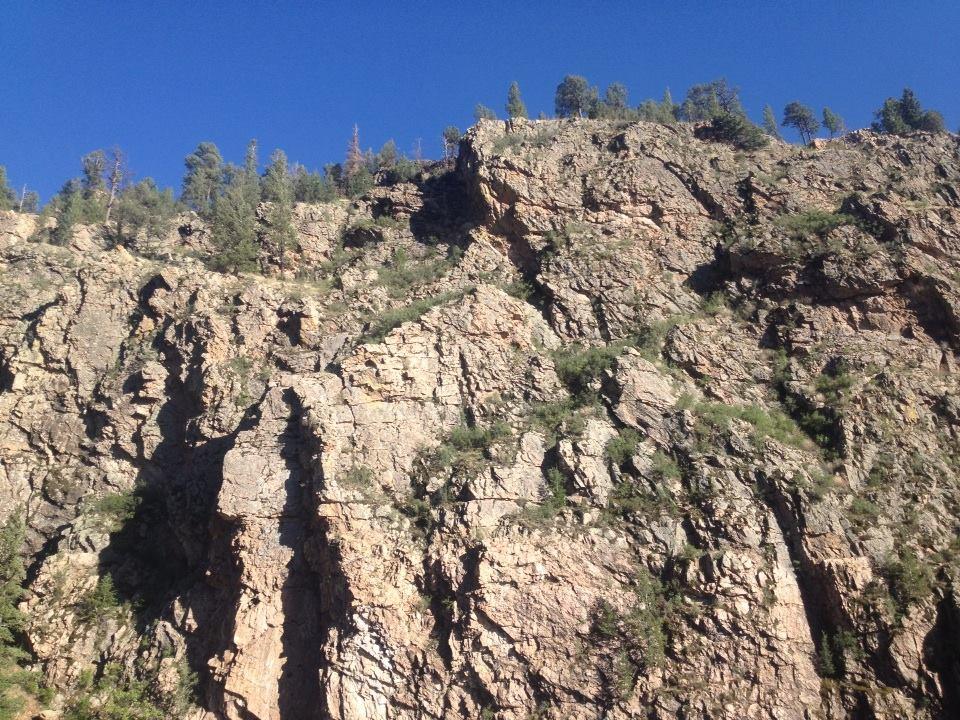 Rode out to Montezuma pond. Cliff above the pond