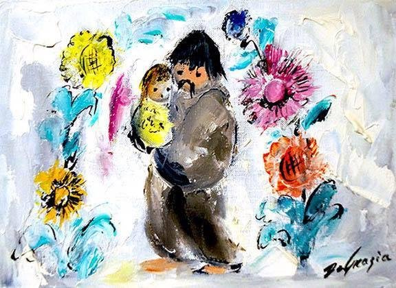 This is from the DeGrazia Gallery in honor of Father's Day and celebrating all of the dads in our lives. Ted DeGrazia and our Uncle Jack were friends and some of my family has some large and wonderful original paintings of