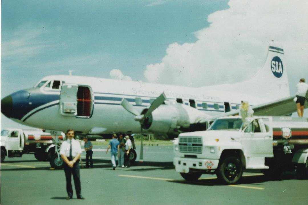 1989.. Photo of the first time I ever set foot in St Lucie County Florida. Arrived as a First Officer on this old Eastern Airlines Martin 404.. How many people can say that>?? Little did I know that I would be around here
