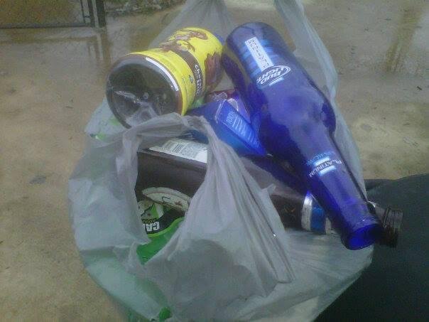 One lap around Mill Creek Greenway...litter. Never have enough bags to pick up litter out there.