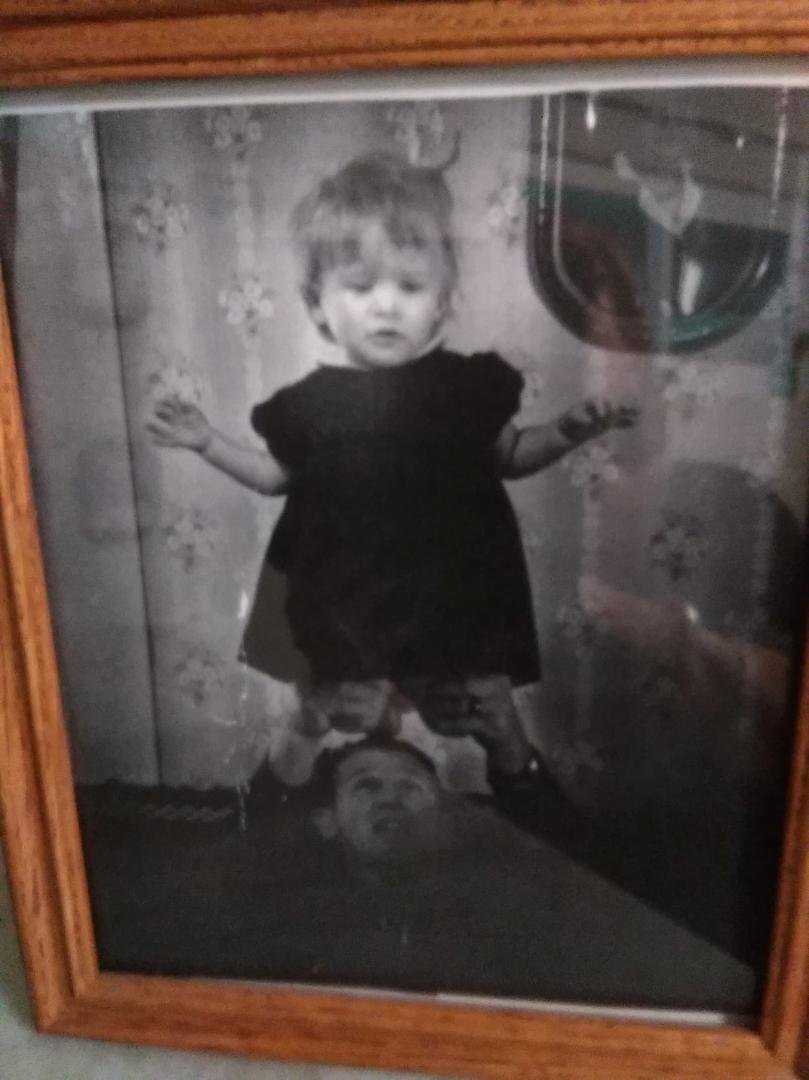 Pop making me "Fly" at Grandma's!