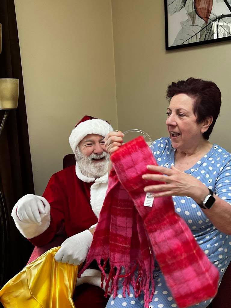 Act surprised like you didn't find the scarf weeks ago.