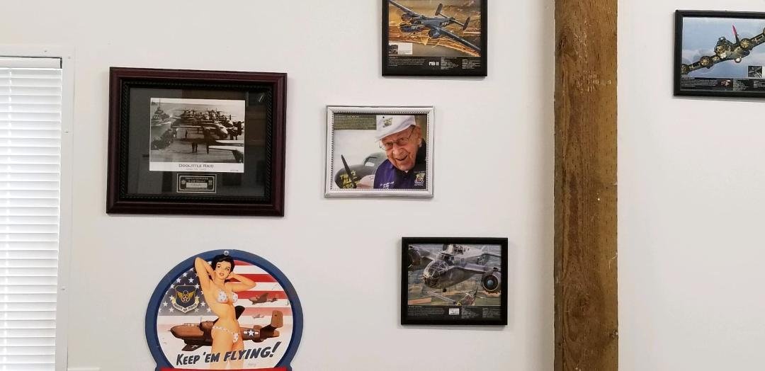 Finally received my autographed USS Hornet photo from the Doolittle raid on April 18, 1942. Jimmy Doolittle's co-pilot Richard Cole signed my photo and is also pictured in the photo to the right. This is the reason I got in