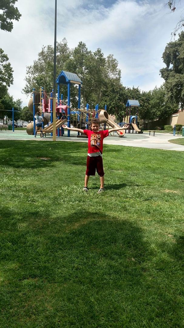 Having fun with Josiah.
