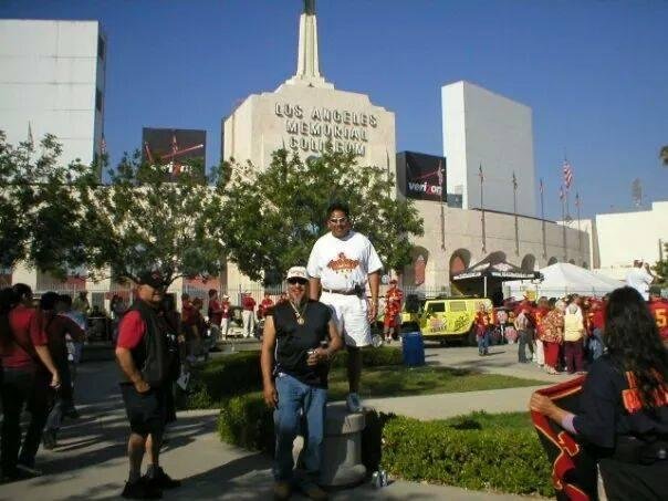 Just got off work went with Eric to USC -Notre Dame game 8 yrs. Ago.