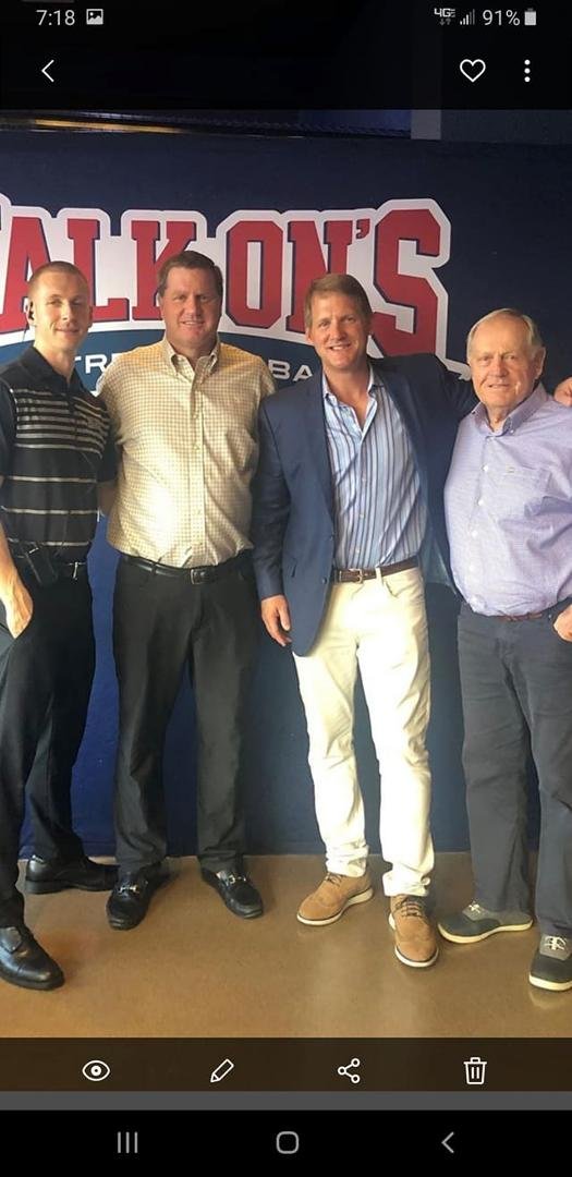 Today we are opening our first Walkon's in Ft Lauderdale. Pictured is my brother next to our partner Jack(yes,that is Jack Nicklaus), my nephew Tyler(far left), and Jack's son Steve.