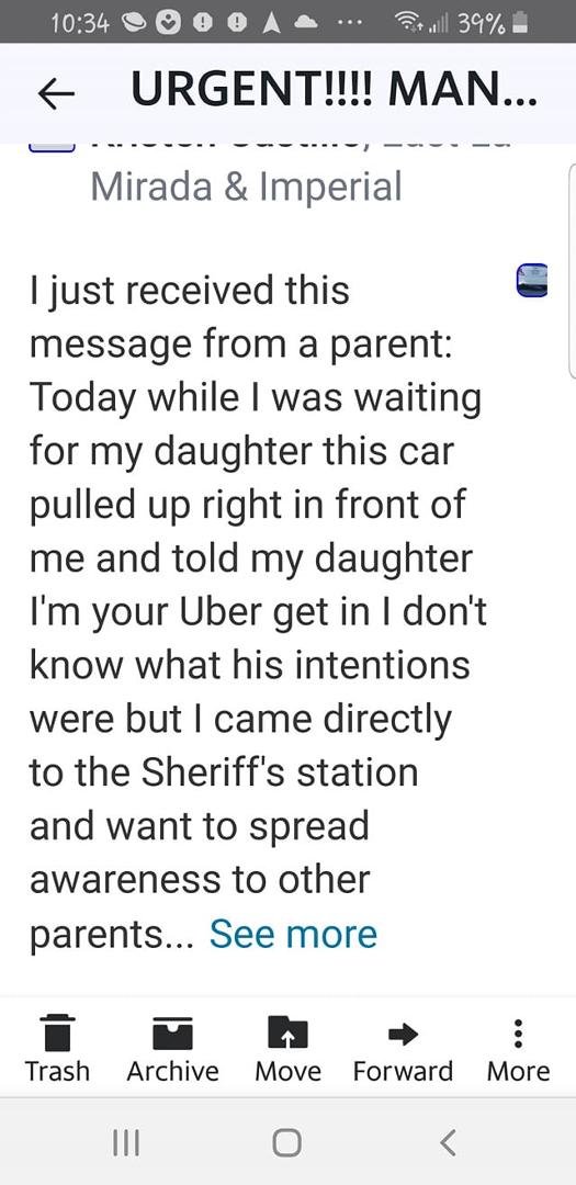 This was posted on Next Door and I thought worth sharing. The mom got his license number and a pic of him and his car. This happened at our local high school!