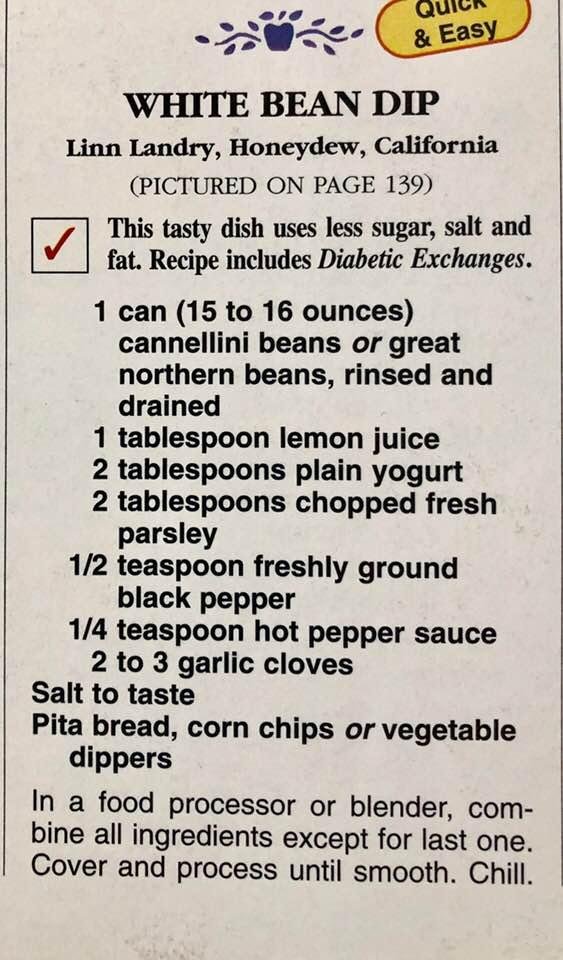 Hey check this out. I was reading a cookbook I got from a garage sale and noticed this recipe. Actually I noticed the person who submitted it to the cookbook, my friend Linn Landry from Honeydew, California. Pretty cool, hu