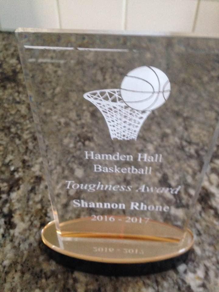 Hamden Hall Girls Varsity Basketball Toughness Award Shannon Rhone