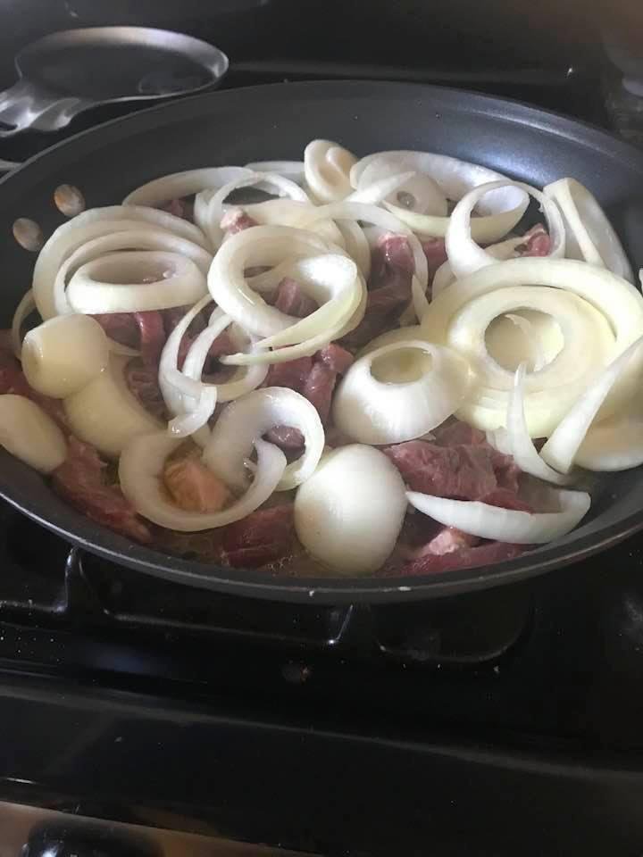 Prepping for steak & onions today