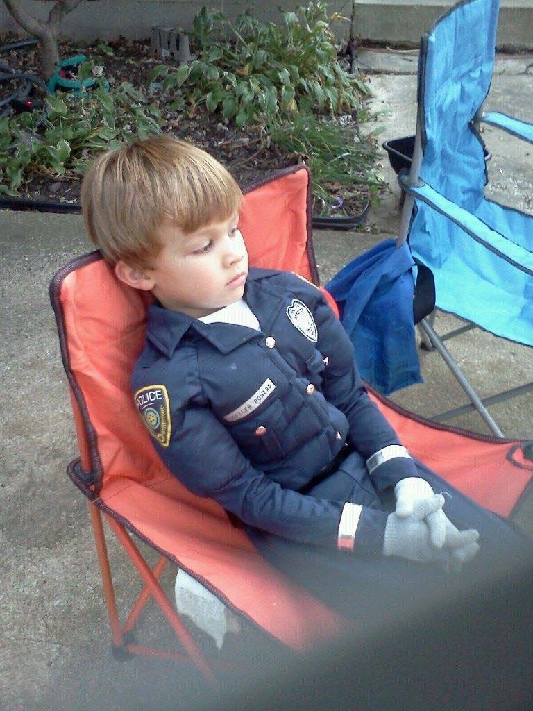 Baby Ashton ready to arest someone love him thank god it was not me lol.
