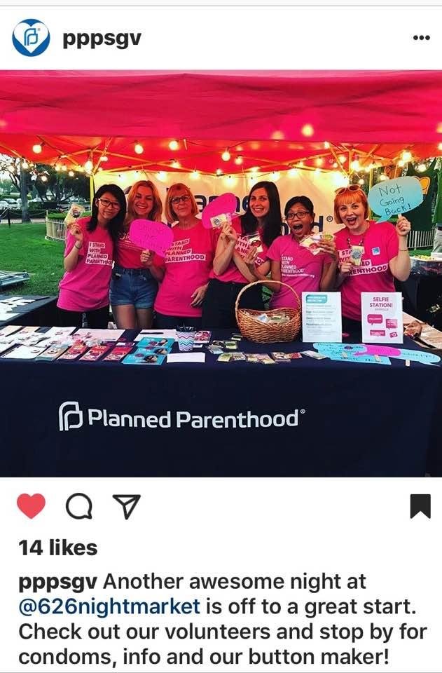 Planned Parenthood PSGV booth at Santa Anita Racetrack. Stop by on Sunday or the weekend of August 12th to say hello.