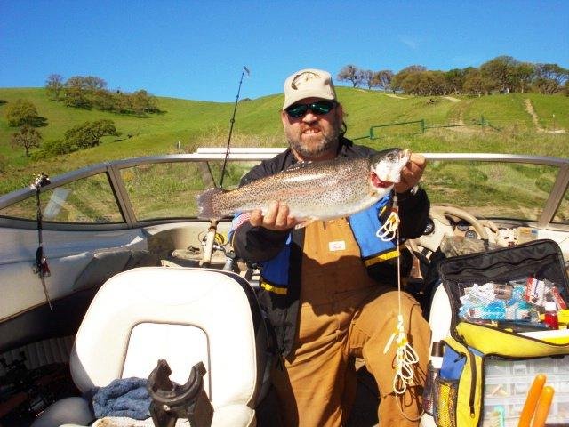 Just another healthy sized trout from Del Valle Lake. I alwaqys fish out of my Bayliner 18' Capri open bow boat....If you like to fish, check the lake out!