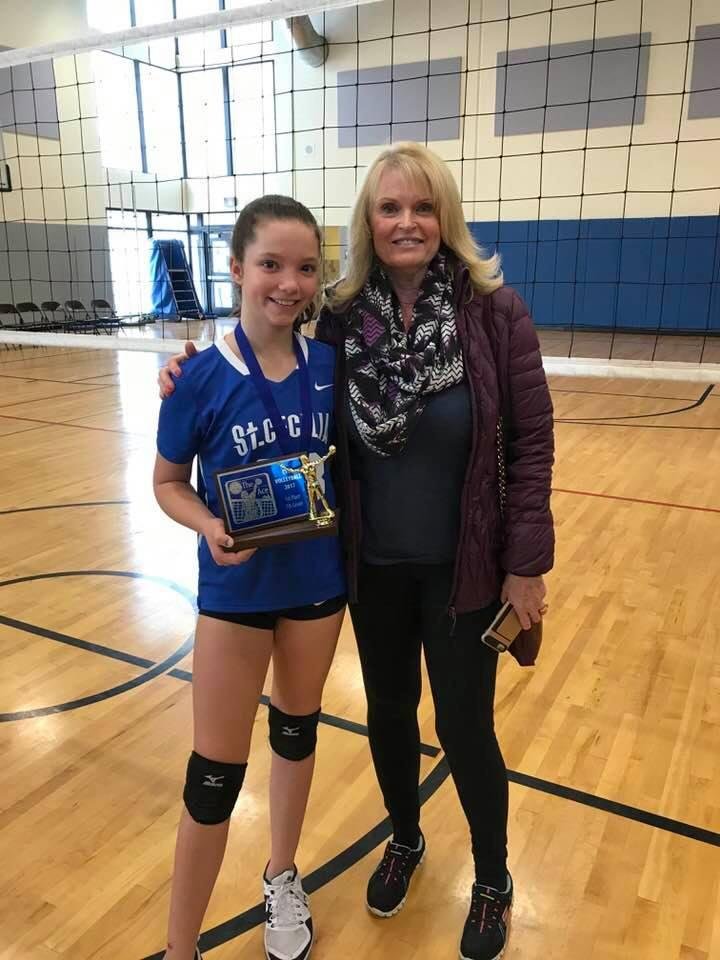 Two great days. First at All Saints for Grandfriends day with Blake and watching Reese do a wonderful job in a play. Then today at St Cecelia watching Taylor's team win first place in a volleyball tournament. Life is wonder