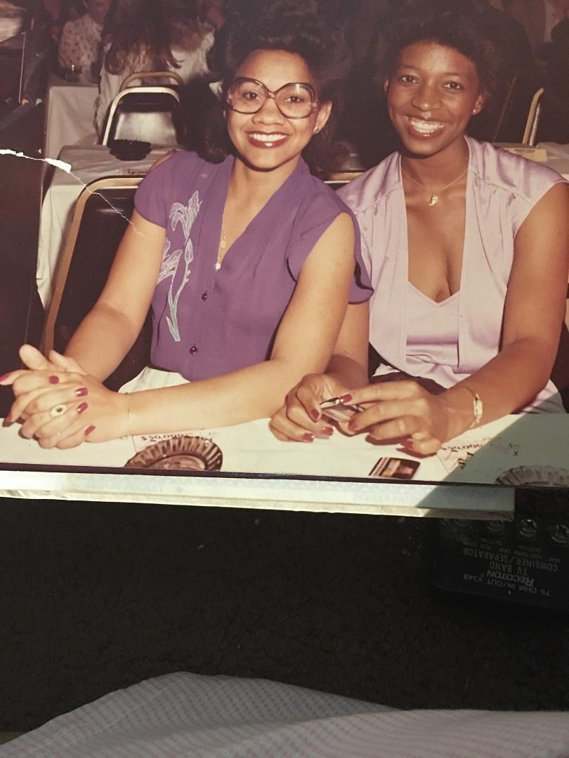 Wow!!! My sister and I took this photo at Caesar's Palace at a Wayne Newton show. This was in the 80's but I can't remember what year. How young do I look?????? Lol lol😘😘