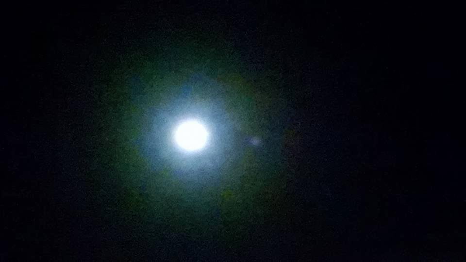 Full moon over Galveston