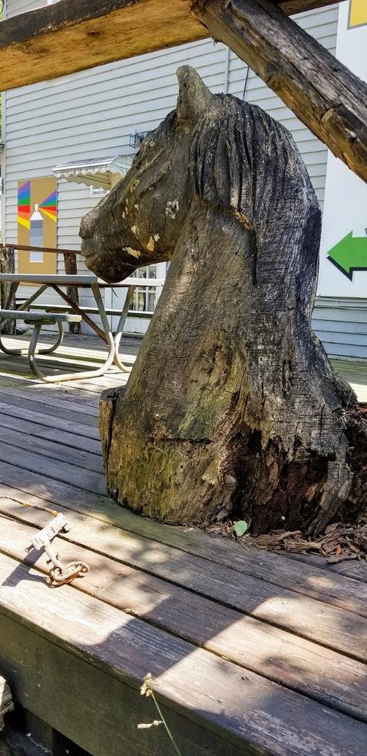Can you imagine the size of the tree it took to carve this horse