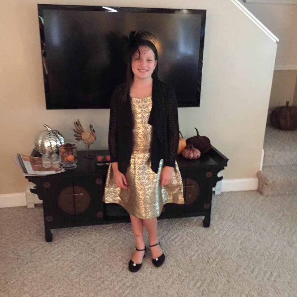 Adie all dressed up for an occasion