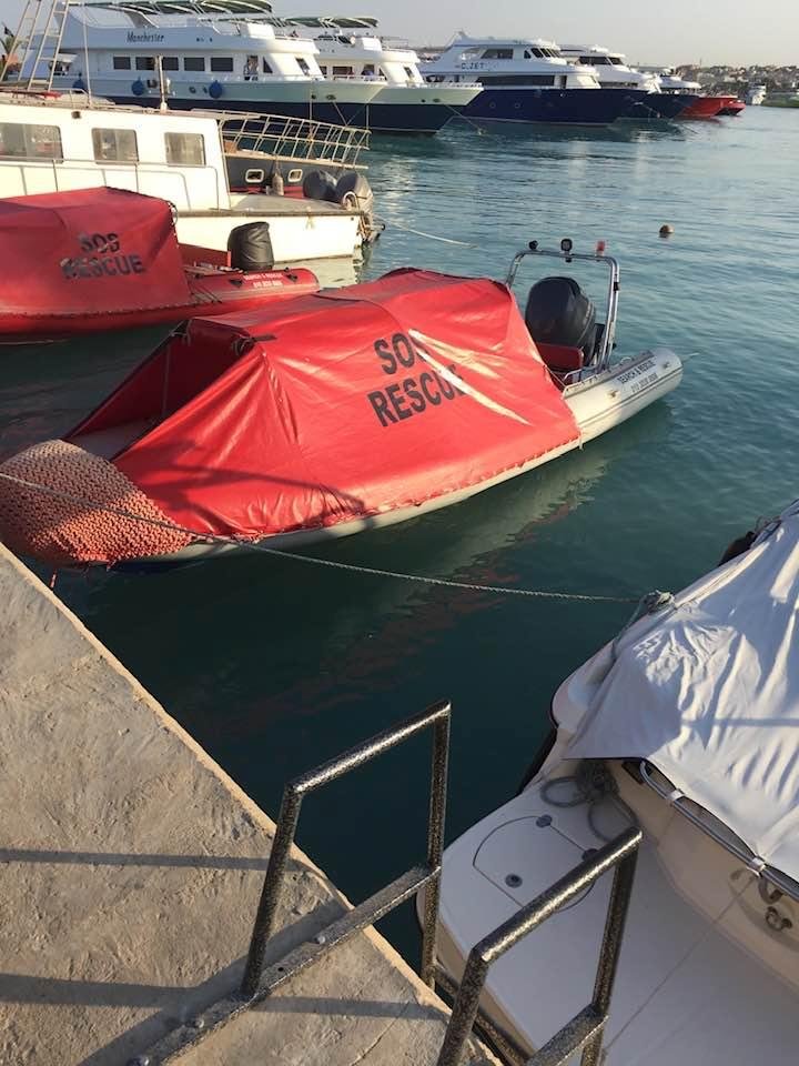 Rescue boat in Hurghada Egypt