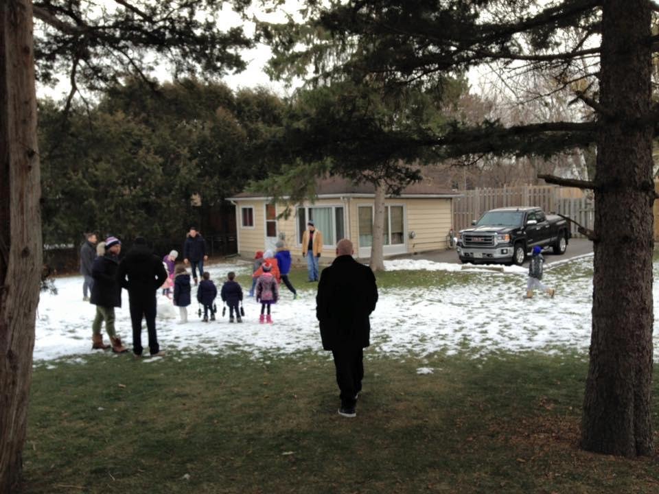 When you're Canadian and there is half an inch of snow in the ground, and it's Championship Sunday, you play football in the snow. It's what you do.