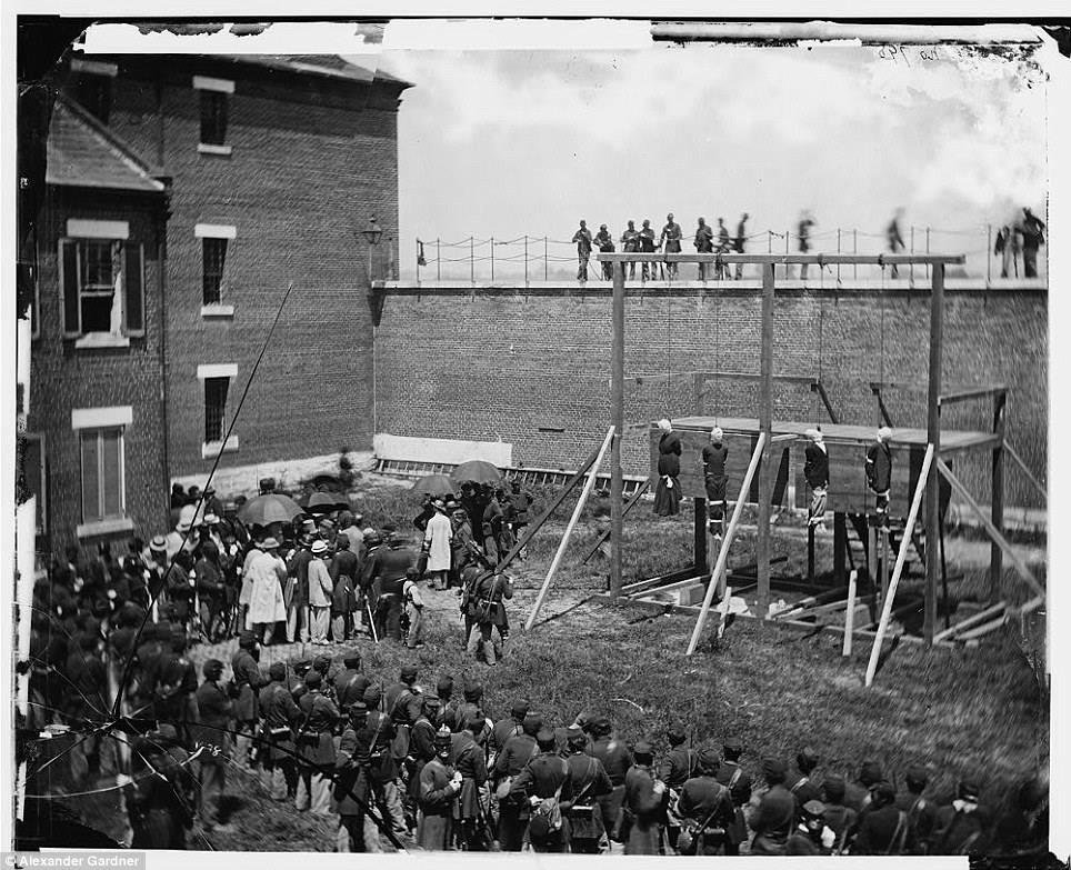 On July 7, 1865, Mary Surratt becomes the first woman executed by the U.S. government in Washington for her role as a conspirator in President Abraham Lincoln’s assassination.