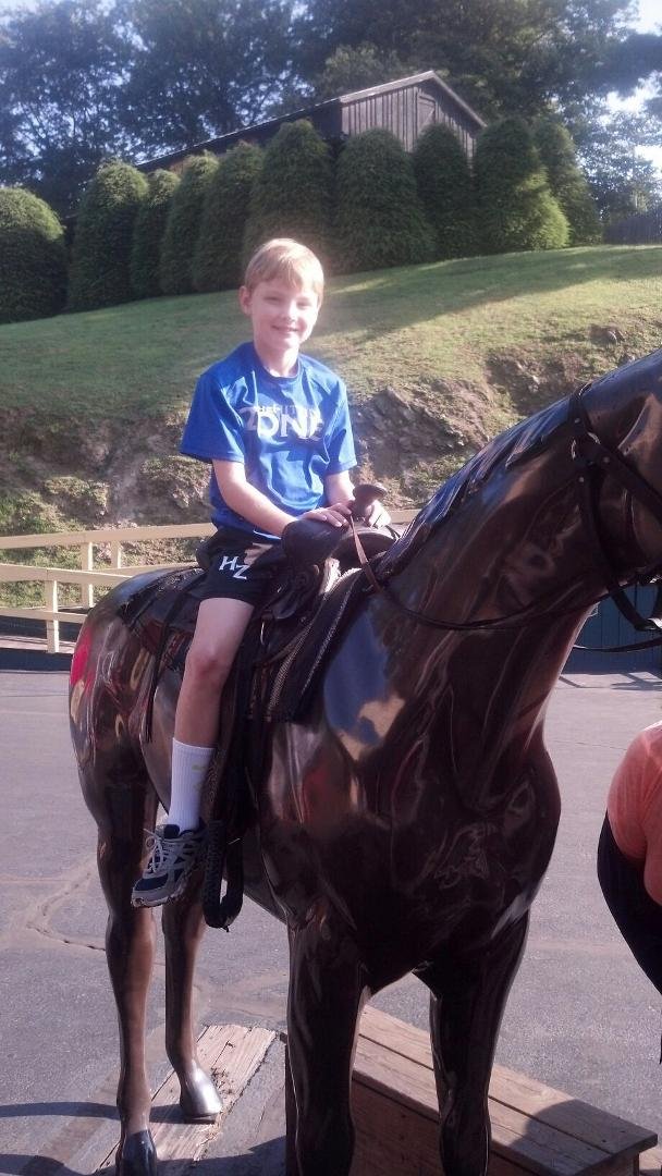 Tucker riding the range