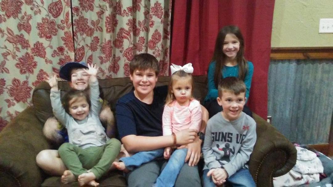 Christmas fun with 6 of the grands! I sure miss them and don't see them enough.....sooo much fun!
