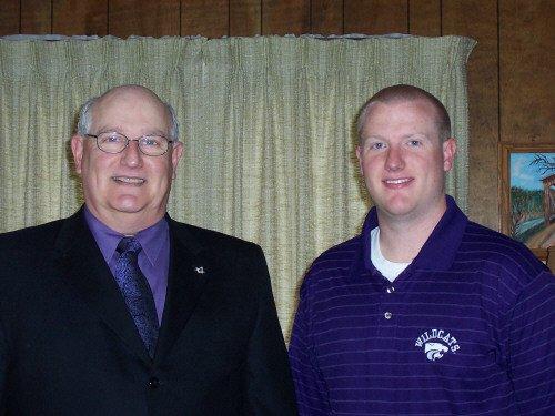 Aaron and me at Aunt Bert Herron's house, Easter 2010
