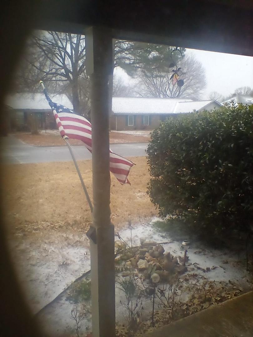 In a little over an hour since I found ice on the garbage cans