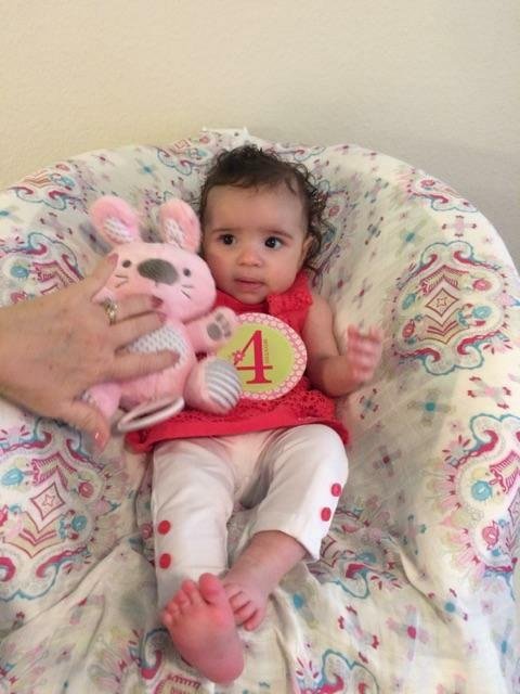 Our granddaughter Lauren at 4 months