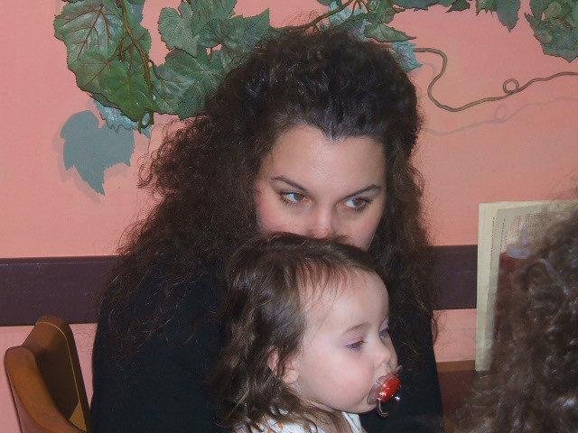 Norma Jean Baker with Olivia Rose at her side discussing what's for dinner tonight.
