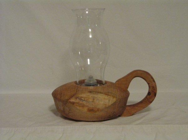 Figured maple lamp