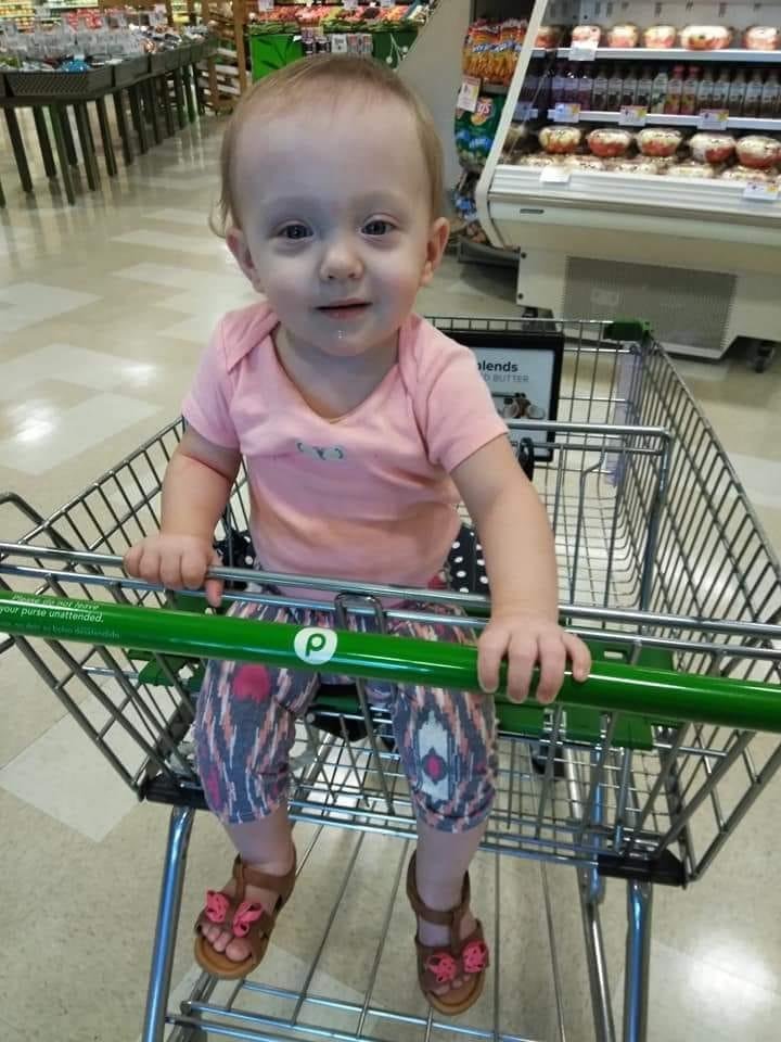 GRACIE grocery shopping with Mommy