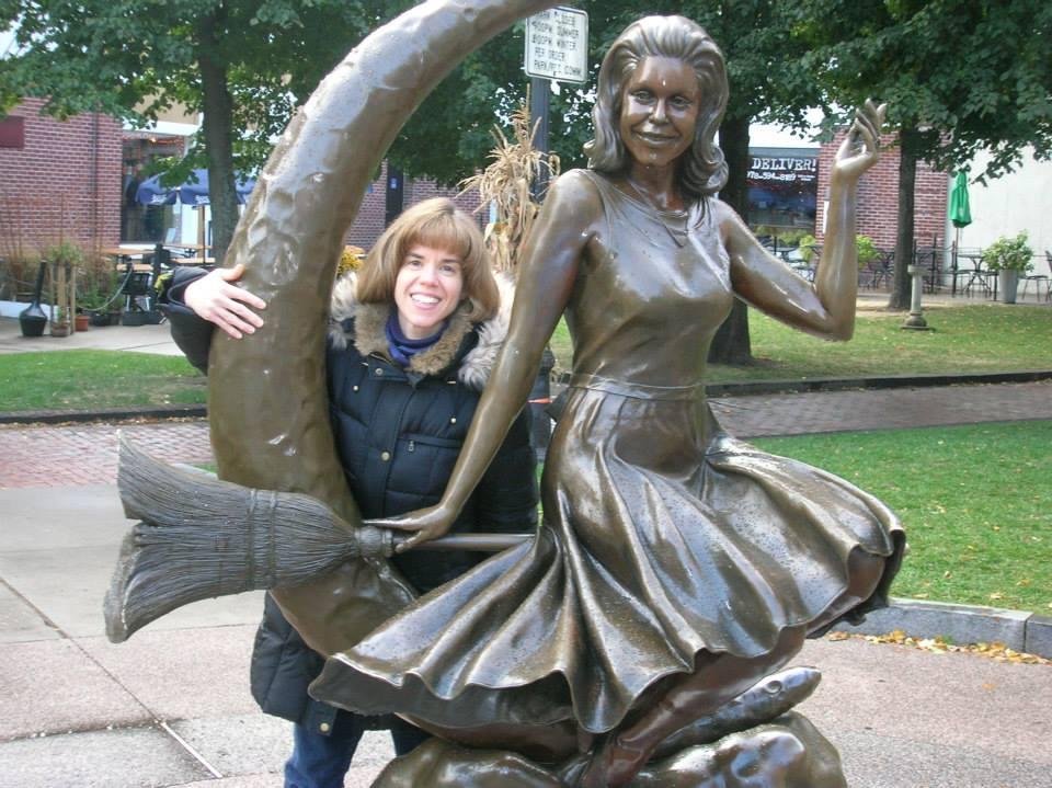 Happy Halloween! Me with the Samantha Stephens statue in Salem, MA