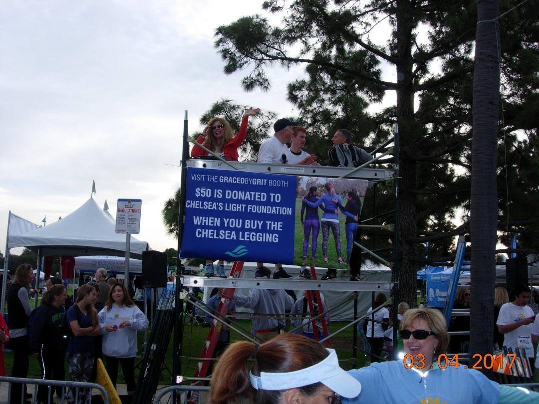 Chelsea's Parents Brett and Kelly King at the Startin Line At Finish Chelsea's Run 5K at Balboa Park