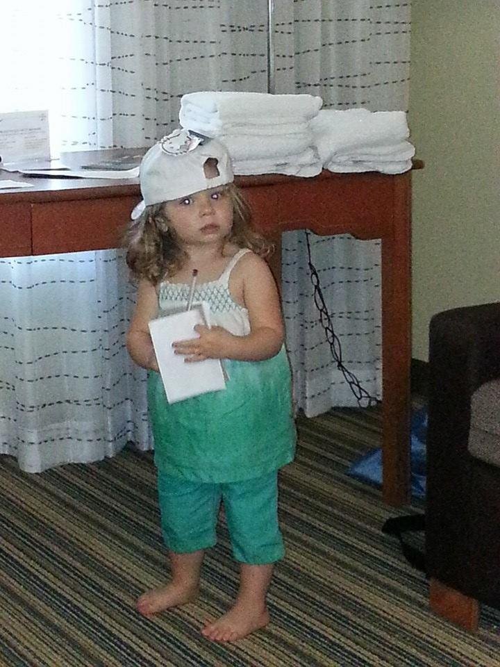 Stella with Hello Kitty hat