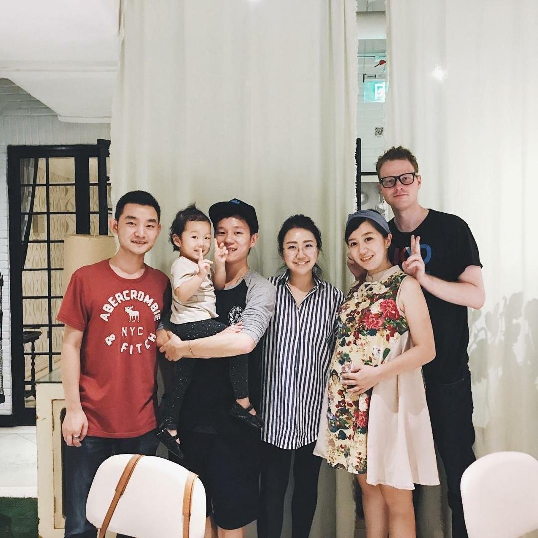 I think this was shot in China. #2 daugher-in-law is 2nd from right with #2 kid. 2nd grand kid will arrive soon.