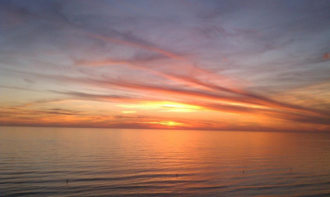 Sunset from our balcony in Madeira Beach, FL