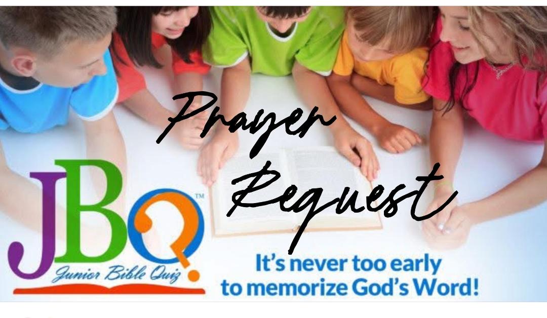 Please take a moment and pray for our Virginia District Jr Bible Quizzers and coaches. They have arrived to the National Competitions in Branson. The children are needing our prayers.