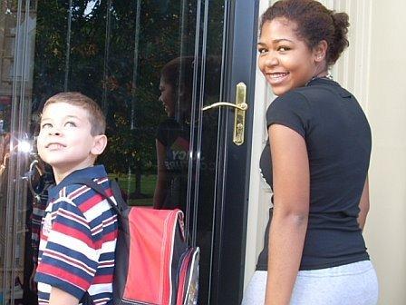 Joey and Bailey before school