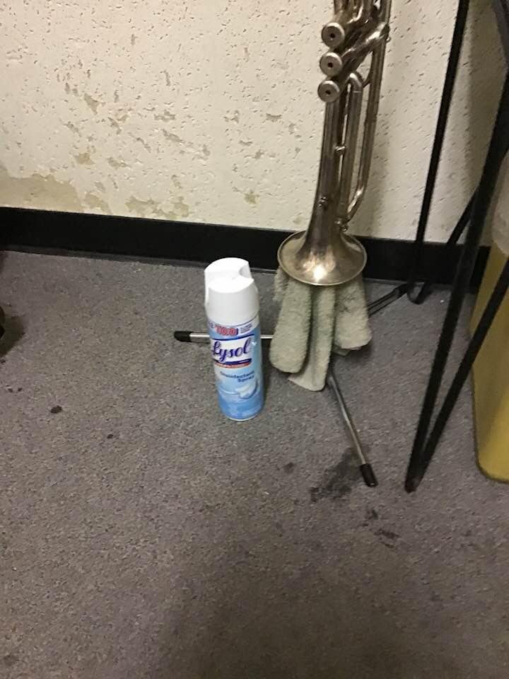 Show up sick at your lesson, leave soaked n Lysol!