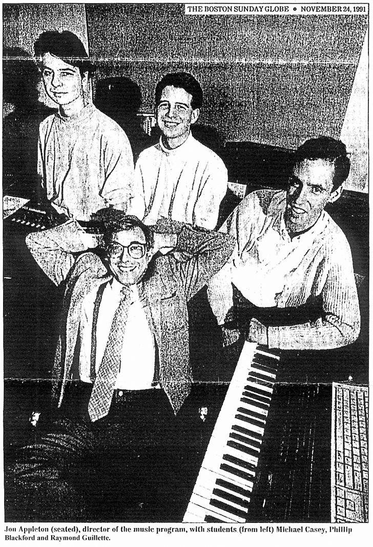Dartmouth graduate students in 1991 in electro-acoustic music.