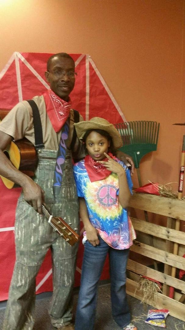 Chris and I had a great time at our church Harvest Fest 2015. I was a guitar playing farmer. Yeeha!!