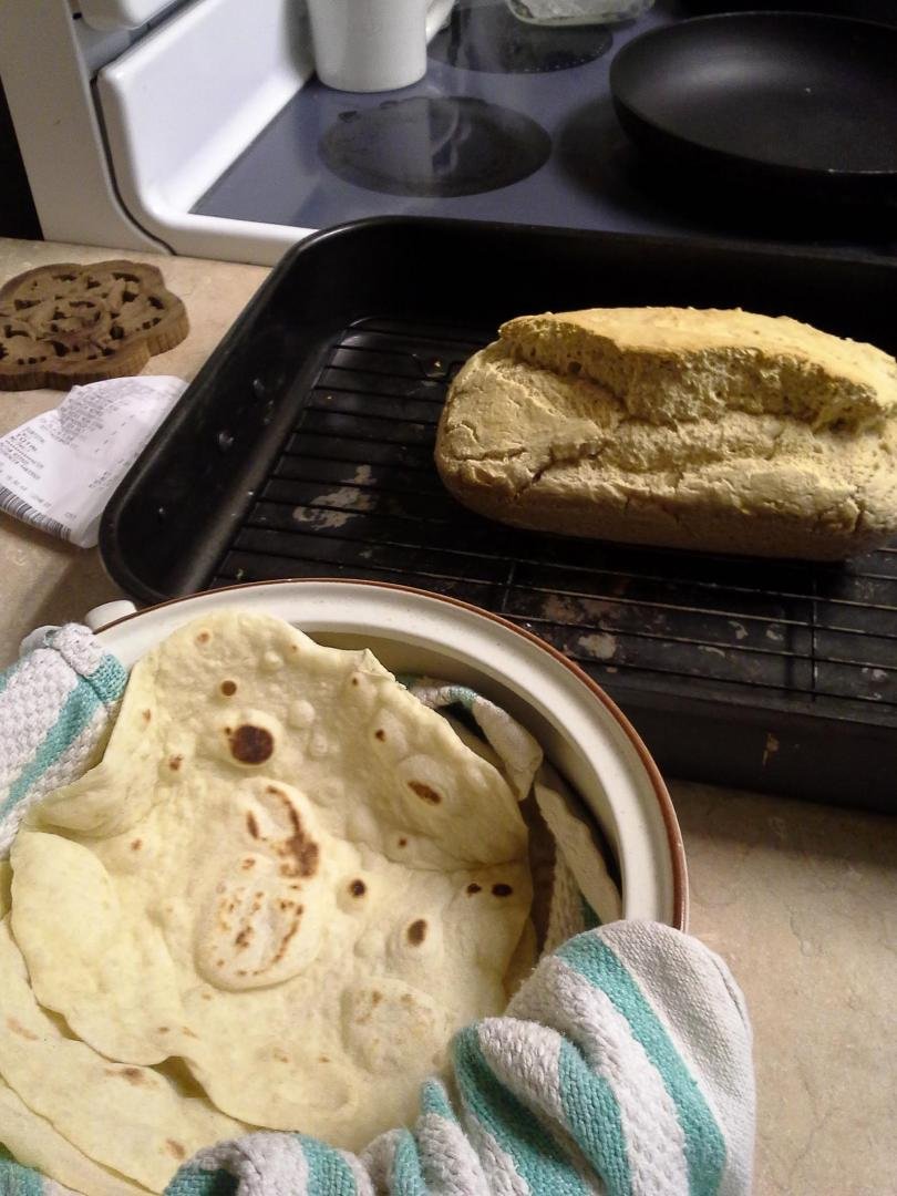 Homemade beer bread and tortillas anyone ?