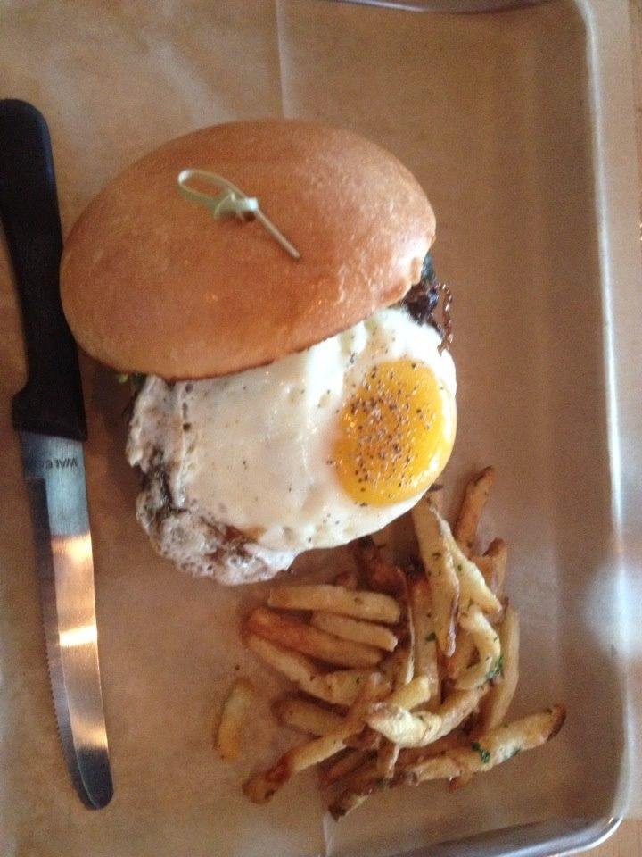 I had the best Magic Mushroom Hamburger today that we waited 30 minutes in line for at Hop Doddy's - I added the fried egg - awesome protein