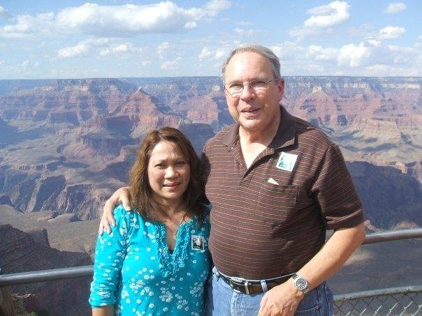 Annie & Larry at the Grand Canyon. Annie was amazed!