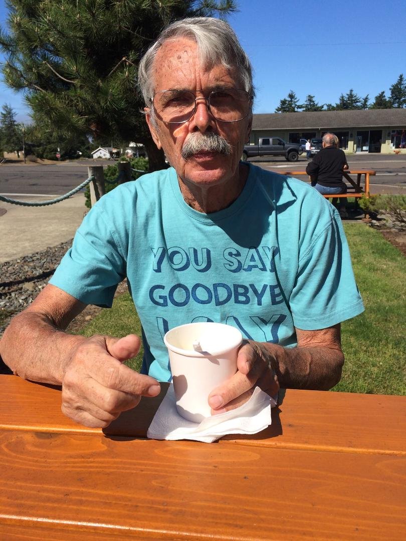 Clam Chowder at the Krab Kettle, beautiful day on the Oregon Coast!