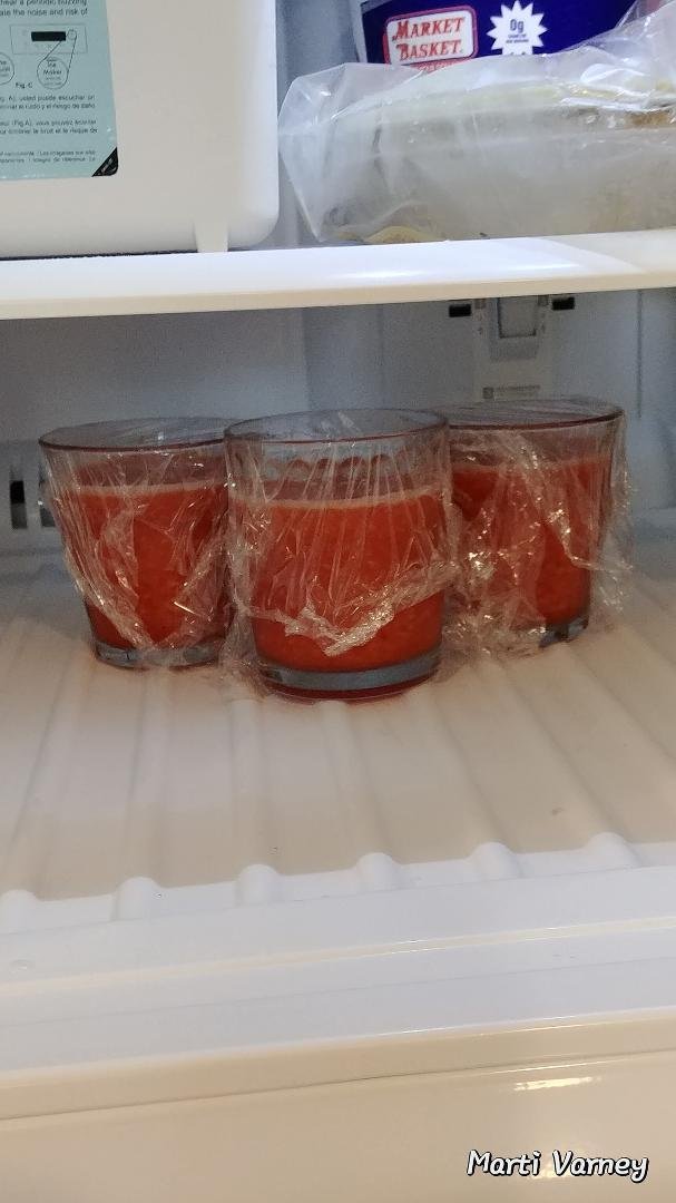 New fridge, and first batch of Strawberry Daiquiris are ready to go. Just nuke each for a minute and you're ready to ENJOY!!