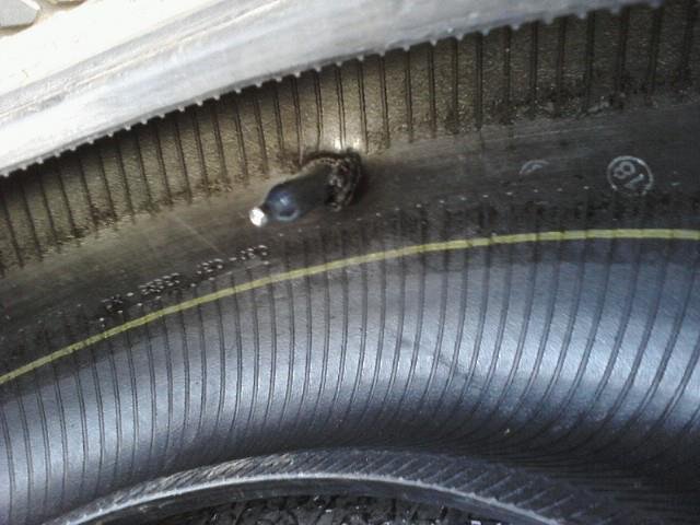 can someone explain how this co2 cartridge got in my tire?